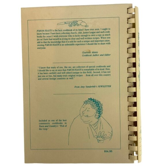 Forum Feasts Community Cookbook 21st Printing 1988 Spiral Bound - Picture 3 of 15